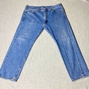 Levis 505 Jeans Mens W38 Blue Straight Leg Mid Rise Stretch Casual Classic Denim